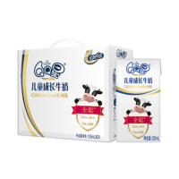 伊利 QQ星儿童成长牛奶DHA全聪125ml*20盒/整箱